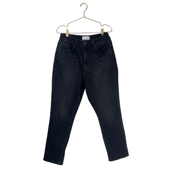 ASOS Denim Jeans Woman’s Size 30/32 Black‎ High Rise Straight Leg WP315 - Picture 1 of 6